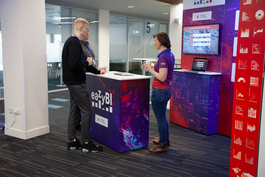 eazyBI booth - Atlassian in Scotland 2019